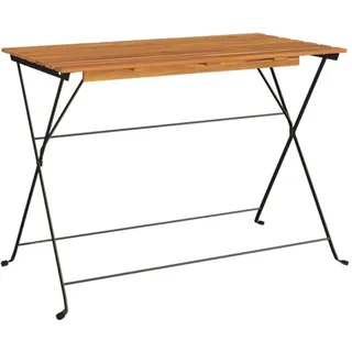 Bistrotisch Klappbar 100x54x71 cm Massivholz Akazie und Stahl - Braun, Bunt