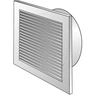 Helios Lüftungsgitter L-G 100 60301 DN 100 weiss, mit Anschlussstutzen