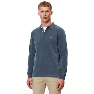 Marc O'Polo Langarm-Poloshirt Jersey regular, blau, L