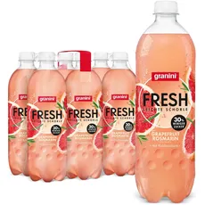 granini FRESH Grapefruit-Rosmarin (6 x 0,75l), Grapefruit-Rosmarin-Erfrischungsgetränk mit Rosmaringeschmack, echte Früchte, wenig Kalorien, ohne Süßungsmittel, vegan