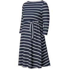 ESPRIT Maternity Damen Dress 3/4 Sleeve Stripe Kleid, Dark Blue-405, L