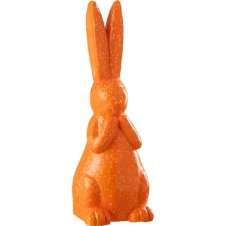 Manahee Design | Hasen Draußen Polyresin Orange | 50 cm x 18,5 cm x 18 cm - Orange