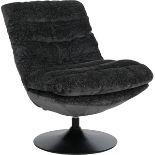 MCW Loungesessel Q29 Drehbar Stoff Chenille 470g/m2 Öko-Tex Stahl Dunkelgrau