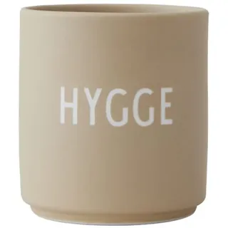 Design Letters Lieblingsbecher Beige HYGGE Tasse | Kaffeebecher Porzellan | Dekorativ Kaffeetassen | Personalisierte Geschenke für Freundin, Hochzeitsgeschenk | Tasse Mit Spruch | Teetasse 250 Ml