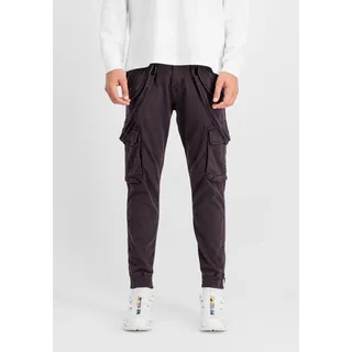Cargohose ALPHA INDUSTRIES "Utility Pant", Herren, Gr. 28, Normalgrößen, lila (plum), Obermaterial: 98% Baumwolle, 2% Elastan. Futter: 100% Baumwolle, Hosen Cargohose