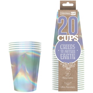 20er Pack Offiziellen Original Rainbow Cups | Amerikanische 53cl Pappbecher irisierend | Beer Pong | Premium Qualität | Becher aus wiederverwendbaren Plastik | Spülmaschinenfest | OriginalCup®