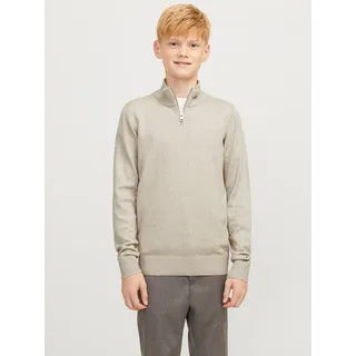 Jack & Jones Junior Troyer »JJEEMIL KNIT HALF ZIP NOOS JNR« Baumwollmischung, regular fit, beige