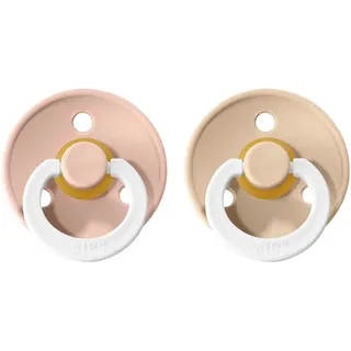 BIBS Colour Natural Rubber Size 3: 18+ months Schnuller Blush Night / Vanilla Night 2 St.