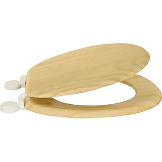 MSV WC Sitz Toilettendeckel Pinie Beige