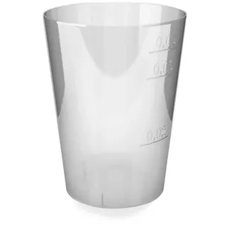 Einweg-Schnapsglas 5cl mit Eichstrich bei 2cl+4cl+5cl, PS transparent, 40 Stk.