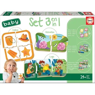Educa Lernspielzeug Baby Set 3 in 1 - Kleinkind Puzzle Spiel