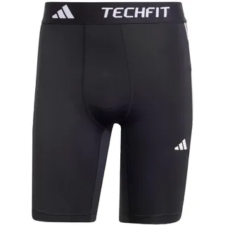 adidas Herren TECHFIT COMPRESSION TRAINING 3-STRIPES SHORT TIGHTS, Black, S