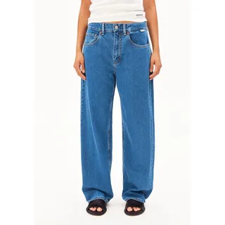 HAAYI LOW WAIST BAGGY JEANS | 100% recycelte Baumwolle Non Stretch - blau (31-32)