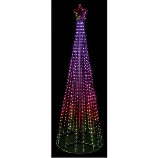 Weihnachtsbaum 2.1M Flexibright Pyramide Mit 580 Farb Verändernd Leds Innen Aus