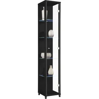 fif Möbel Standvitrine OPTIMA 1x Glastür 0 x 0 x 0 cm Schwarz