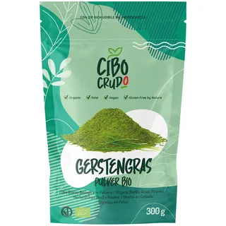 Gerstengras Pulver Bio - 300g. Gerstengrassaft Pulver Bio un Roh für Haare oder Detox. Organic Barley Grass Juice Powder. Green Magma.
