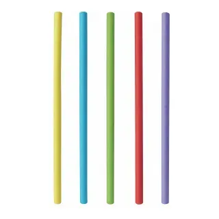 Papstar Shake Strohhalm, Papier Ø 8 mm · 25 cm farbig sortiert, Trinkhalm mit extra großem Durchmesser, 1 Packung = 500 Stück