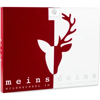 Peters Mit Genuss verführt | Adventskalender Meins & Deins | 48 Pralinen | Mit Alkohol | Weihnachtskalender | Pralinen | Schokolade| Geschenk | Advent | Weihnachten | 290g