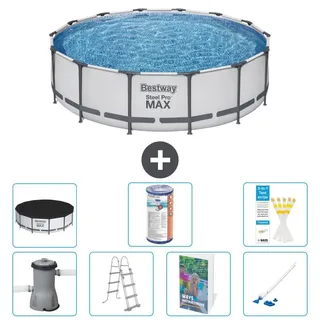 Bestway Steel Pro MAX Rund - 427x122 cm - 6-teilig S549 - Grau