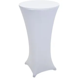Mendler Set Stehtisch + Stehtischhusse HWC-J30, Bistrotisch Tischhusse, klappbar höhenverstellbar Ø 60cm ~ H