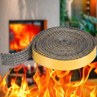 ACONDE Ofenrohr Dichtung Hohe Temperaturbeständigkeit | 350-550°C Kamindichtung Selbstklebend Rauchaustritt Verhindern - für Rauchrohr Kamintür Smoker Ofen - 2mm×15mm×2,5m