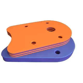 Schwimmbrett Klassik 48x30x38 Baby, Kinder, Erwachsene ORANGE - STRIPES - Gestreift