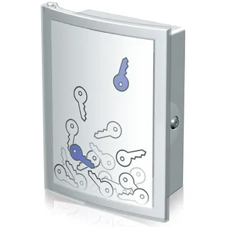 HAN Schlüsselkasten Index, moderner, übersichtlicher Kunststoff Schlüsselkasten mit Platz für 63 Schlüssel, abschließbar und sicher zur Wandmontage, 4023-11, lichtgrau