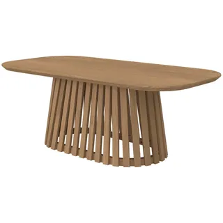 Ambia Garden Loungetisch , Teakfarben , Holz , Akazie , Schichtholz , rechteckig , Rundrohr , 100x35x50 cm , Gartenmöbel, Loungemöbel, Lounge-Serien