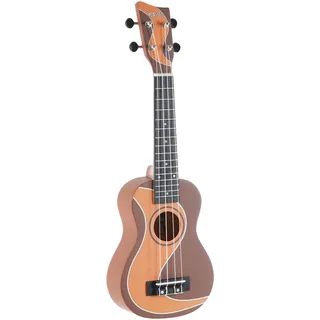 GEWA Sopran Ukulele Manoa Surfstyle - Korpus Linde - Motiv Muddy Roads - inkl. Gig Bag - W-SO-BR
