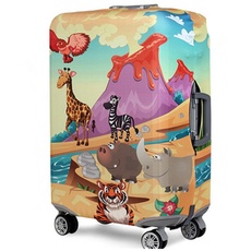 YianBestja Elastisch Kofferhülle Kofferschutzhülle Gepäck Cover Reisekoffer Hülle Koffer Schutzhülle Luggage Cover mit Reißverschluss (Animal World, S (18-21 Zoll))