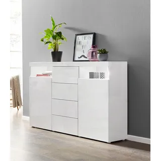 borchardt Möbel Highboard 139 x 93 x 35 cm Weiß