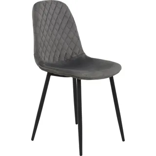 HELA Schalenstuhl »MIRA, Esszimmerstuhl, Stuhl, 4-Fuß Stuhl, BESTSELLER!« (Set) 1 Stk.1, 2 oder 4 Stück, Schalenstuhl mit Steppung, Küchenstuhl, grau