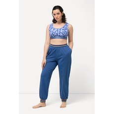 Große Größen Loungewear-Hose, Damen, blau, Größe: 62/64, Baumwolle, Ulla Popken