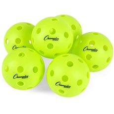 Champion Sports Unisex-Erwachsene Pickleball-Ball-Set für den Innenbereich, spritzgegossen, Turnier Indoor (USAPA genehmigt-verschweißte Nähte), 3" Diameter
