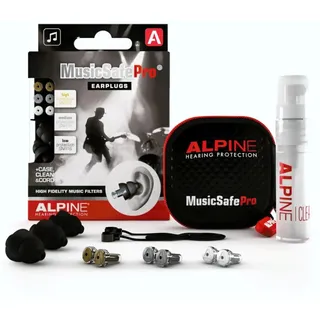 Alpine MusicSafe Pro Gehörschutz Ohrstöpsel für Musiker - Werte dein Musikerlebnis auf ohne Hörschäden zu riskieren - Drei austauschbare Filterstufen - Hypoallergenes und Wiederverwendbar - Schwarz