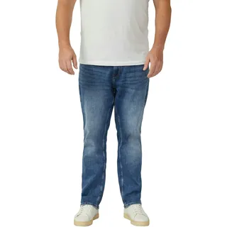 5-Pocket-Jeans "Mauro GG", Herren, Gr. 44, Länge 34, blau (mid blau), Denim/Jeans, Obermaterial: 86% Baumwolle, 13% Polyester, 1% Elasthan, S.OLIVER MEN BIG SIZES, unifarben, normal lang, Jeans 5-Pocket-Jeans, mit Stretch - Große Größen