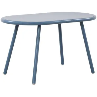 CLP Couchtisch oval 80/45/45 cm Kunststoff blau , Blau , 80x45x45 cm , Wohnzimmer, Wohnzimmertische, Couchtische