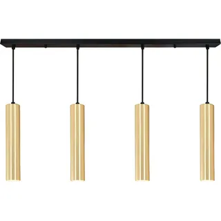 Lineare Vierfach-Pendelleuchte – Minimalistisches Design mit 30cm Röhren – GU10 Fassung – Gold