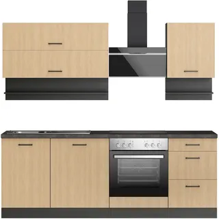 kochstation Küchenzeile KS-Frieda 220 cm beige