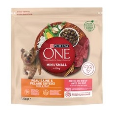 1,5kg Vită Mini Skin & Coat Purina ONE Hrană uscată câini