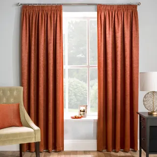 Enhanced Living Matrix Vorhänge, Textil Polyester, Orange, W 90.2" x L 72" (2 Panels)