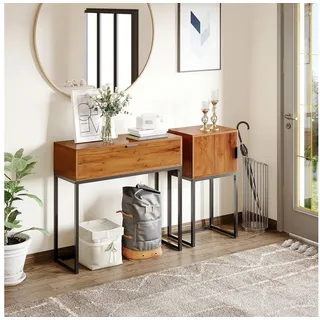 Homcom Konsolentisch mit Schublade 80x30x76 cm braun