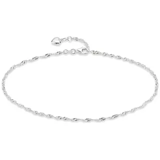 Bruno Banani "Schmuck Geschenk Silber 925 Körperschmuck Singapurkette Herz", Made in Germany,