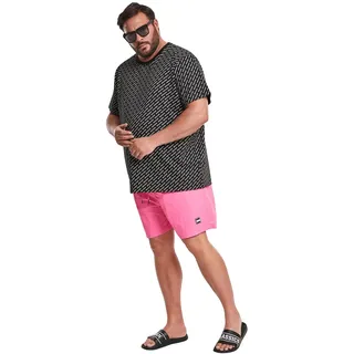 URBAN CLASSICS Herren Block Swim Shorts Badehose neonpink 4XL