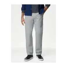 Mens M&S Collection Chinos in normaler Passform mit Stretchanteil - Dove, Dove, 86 cm Taille