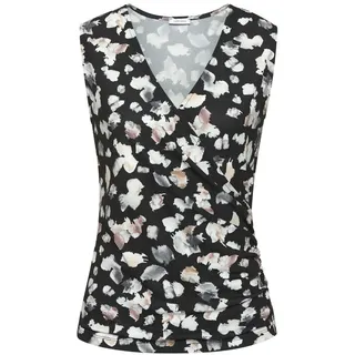 LASCANA LASCANA, Tanktop in Wickeloptik, Blusentop mit Alloverdruck und seitlicher Raffung, bunt