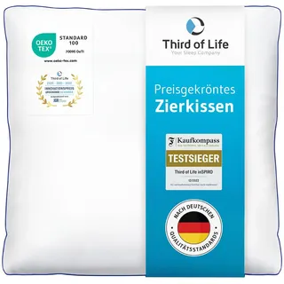 Kissen 45x45 inSPIRO vom Gewinner des Innovationspreis Ergonomie, Kleines Zierkissen - Made in EU, Extra weiche Kissenfüllung zum Schlafen, Kuschelkissen für Sofa, Couch, 95° waschbar, Sofakissen