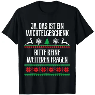 Wichteln Ideen Schrottwichteln Julklapp Weihnachten lustig T-Shirt, Herren, Schwarz, XL