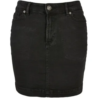 Urban Classics Damen Dames Organic Stretch Denim Mini Rok Rock, Black Washed, 34 EU