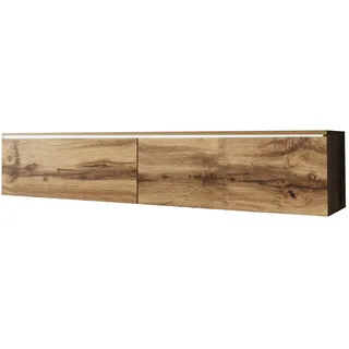 P & B TV-Lowboard mit LED ca. 140x30 cm Eiche Wotan